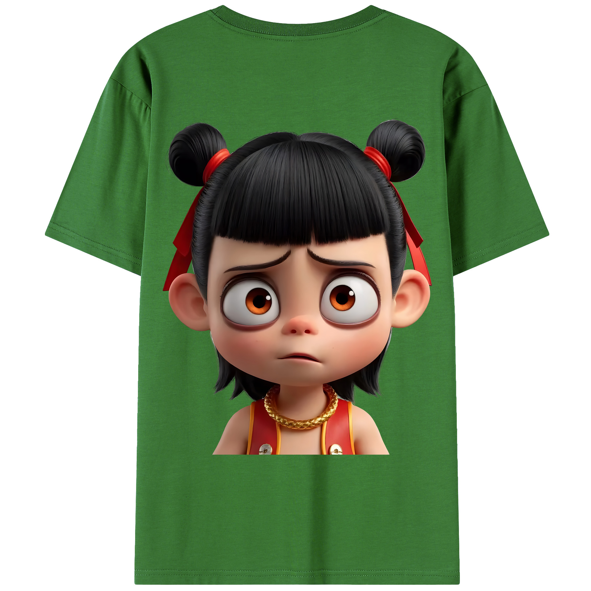 （画像用） Ne Zha 2 ナタ 魔童の大暴れ レディース半袖Tシャツ(バックプリント)